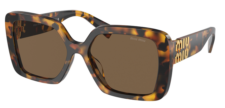 Miu Miu MU10YS Havana Brown Square Sunglasses