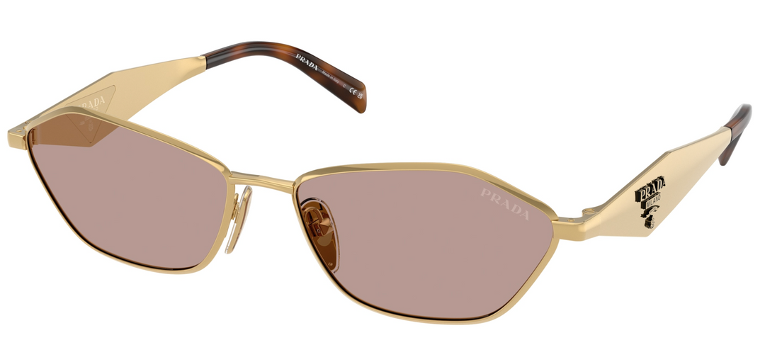Prada PR D50S Metal Sunglasses in Gold Pink