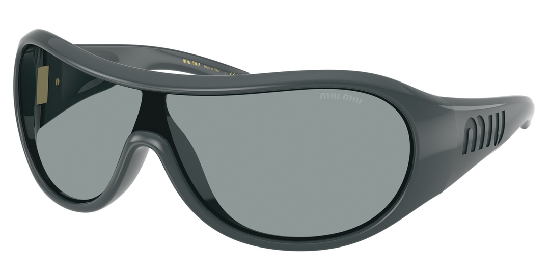 Miu Miu MU B14SU Grey Shield Wrap Sunglasses