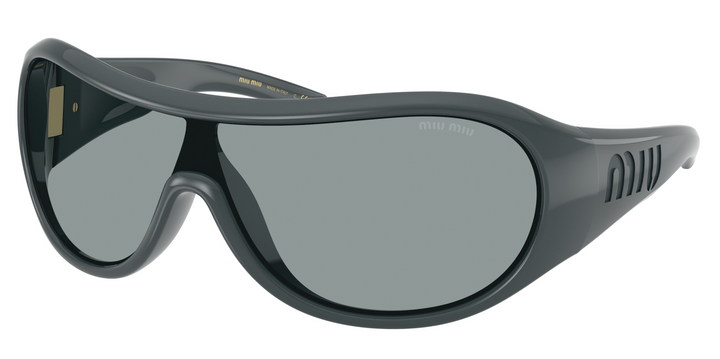 Miu Miu MU B14SU Grey Shield Wrap Sunglasses
