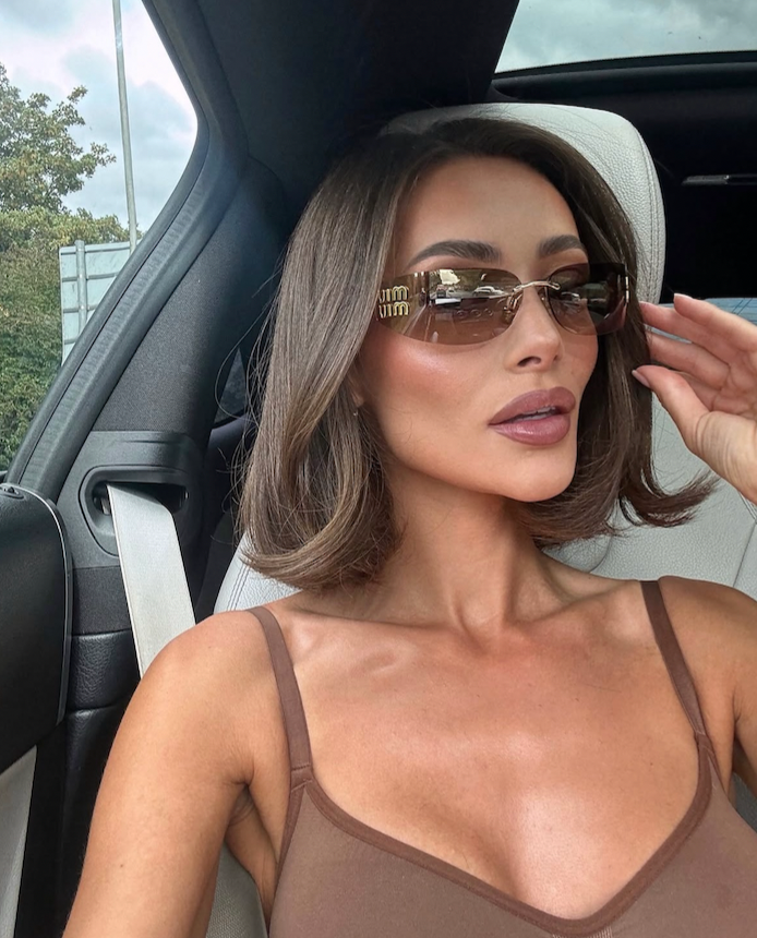 Miu Miu MU A51S Brown Mirror Rimless Mask Sunglasses