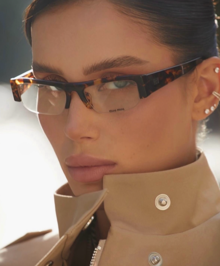 Miu Miu MU B07S Havana Bluelight Sunglasses