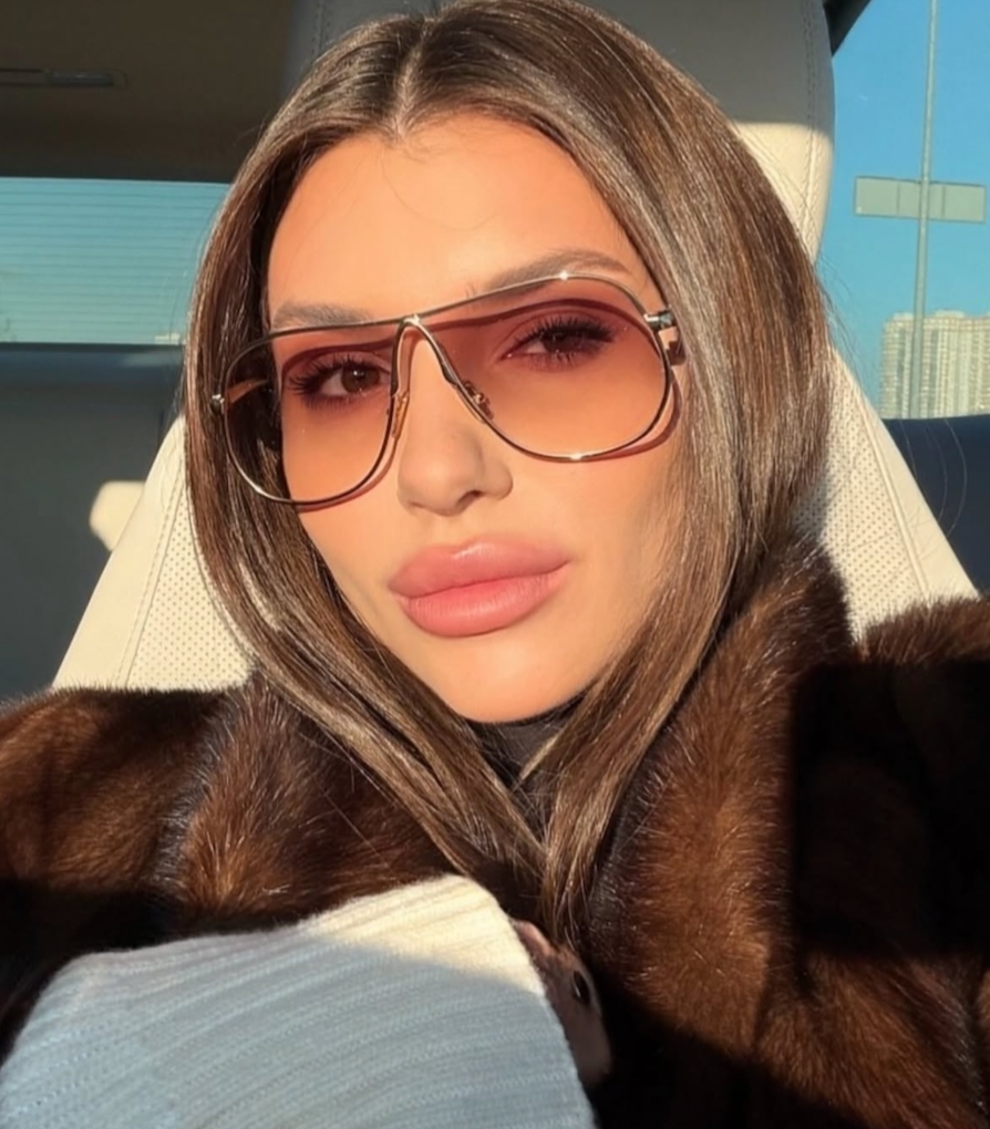 Miu Miu MU A56S Gold Brown Aviator Sunglasses