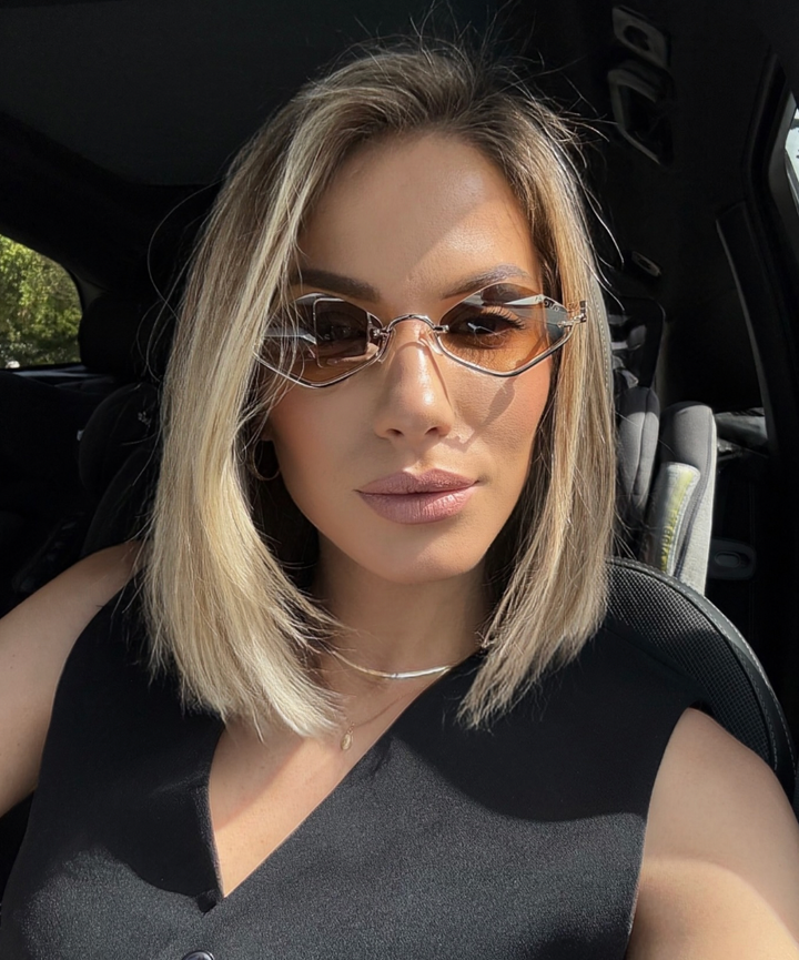 Gucci GG1604S Half Rim Sunglasses in Gold Orange Mirror