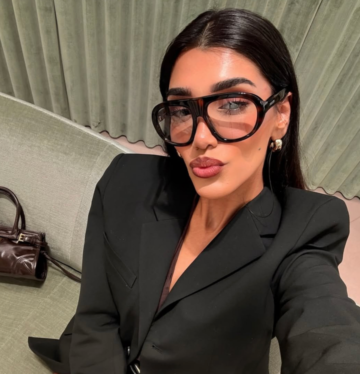 Prada PR C05S Aviator Sunglasses in Havana Bluelight