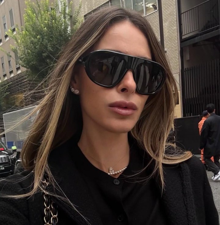 Prada PR C05S Aviator Sunglasses in Black