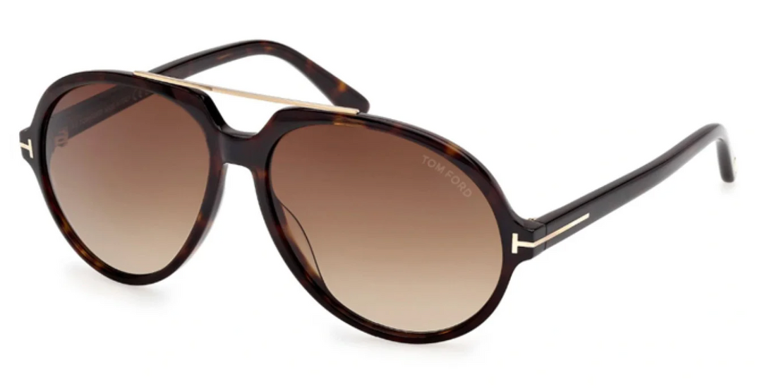 Tom Ford Alato FT1210 Aviator Sunglasses in Havana Brown