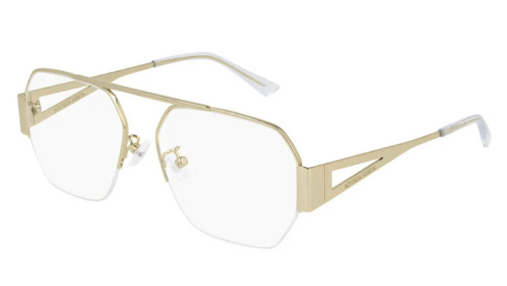 Bottega Veneta BV1067O Aviator Frames in Gold