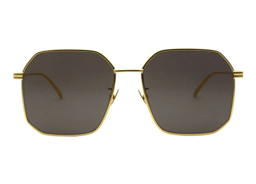 Bottega Veneta BV1108SA Gold Square Sunglasses