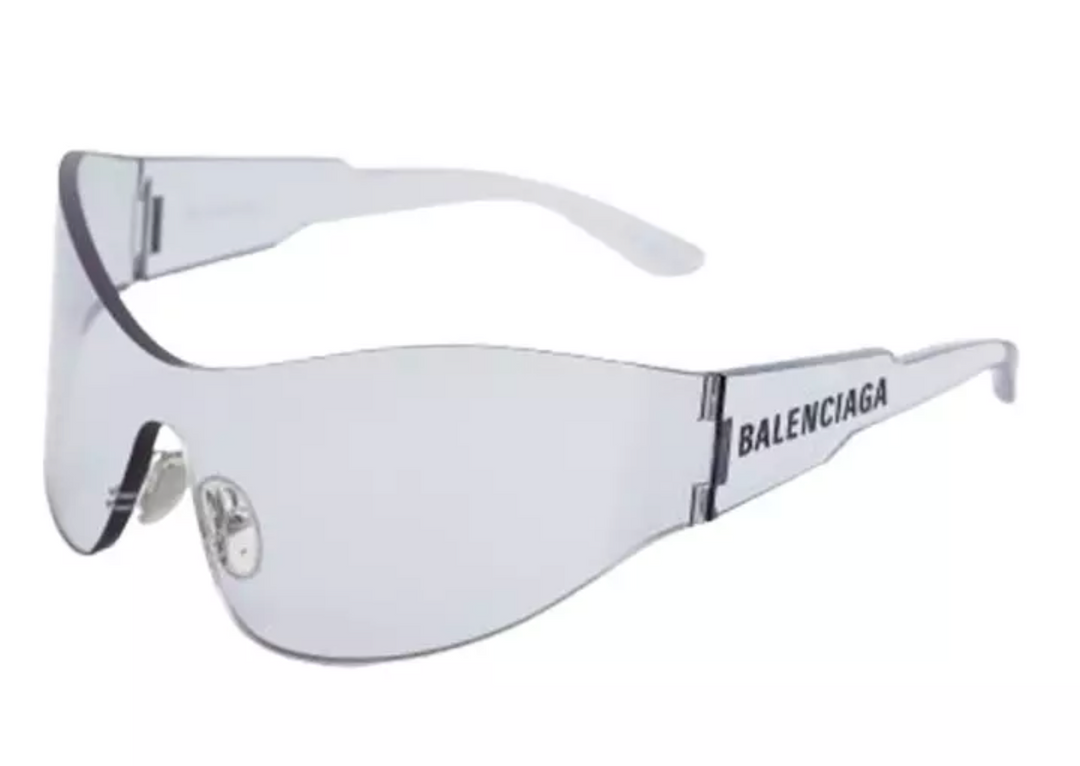 Balenciaga BB0257S Mask Sunglasses in Transparent