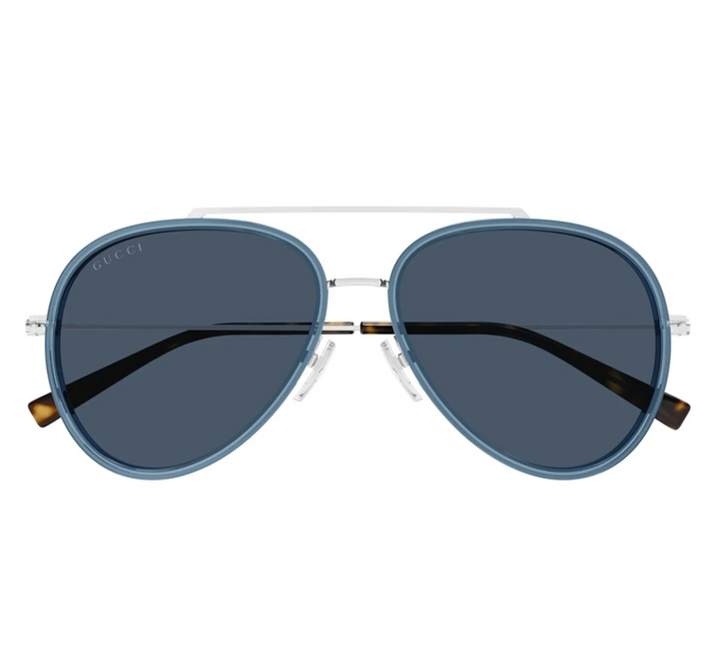 Gucci GG1981S Aviator Sunglasses in Silver Blue
