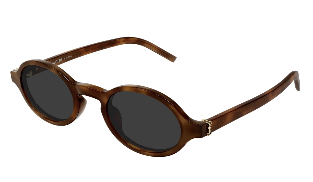 Saint Laurent SL M161 Oval Sunglasses in Havana Brown