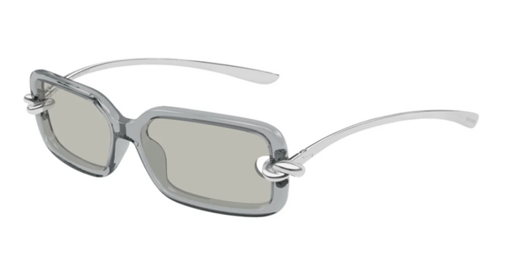 Bottega Veneta BV1439S Knot Rectangular Sunglasses in Grey