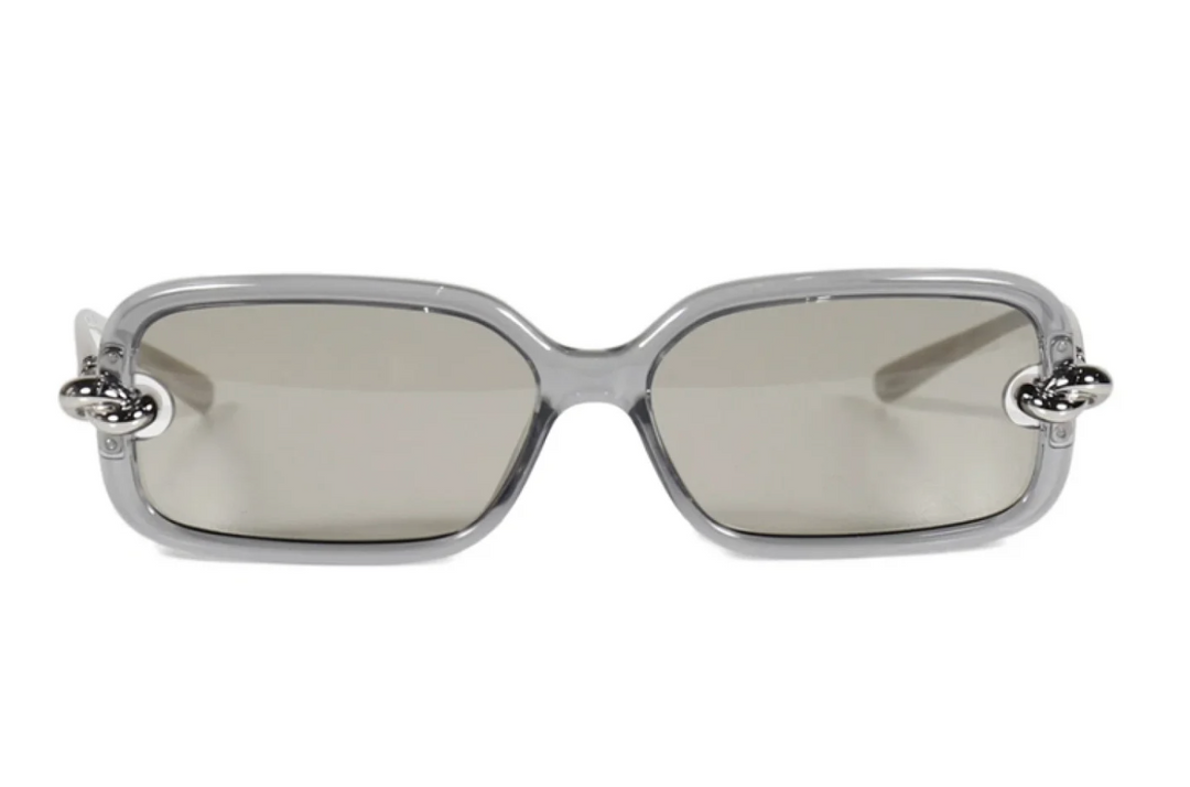 Bottega Veneta BV1439S Knot Rectangular Sunglasses in Grey