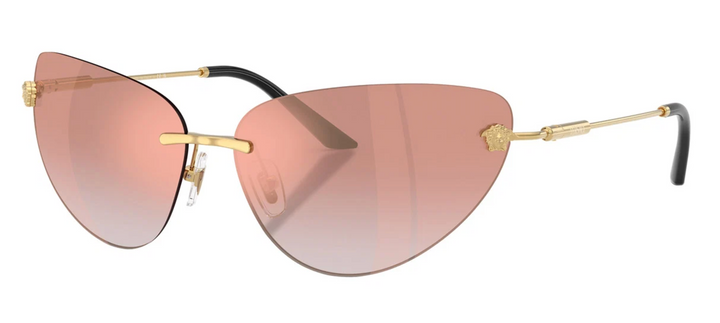 Versace VE2281 Cat Eye Sunglasses in Gold Pink Mirror