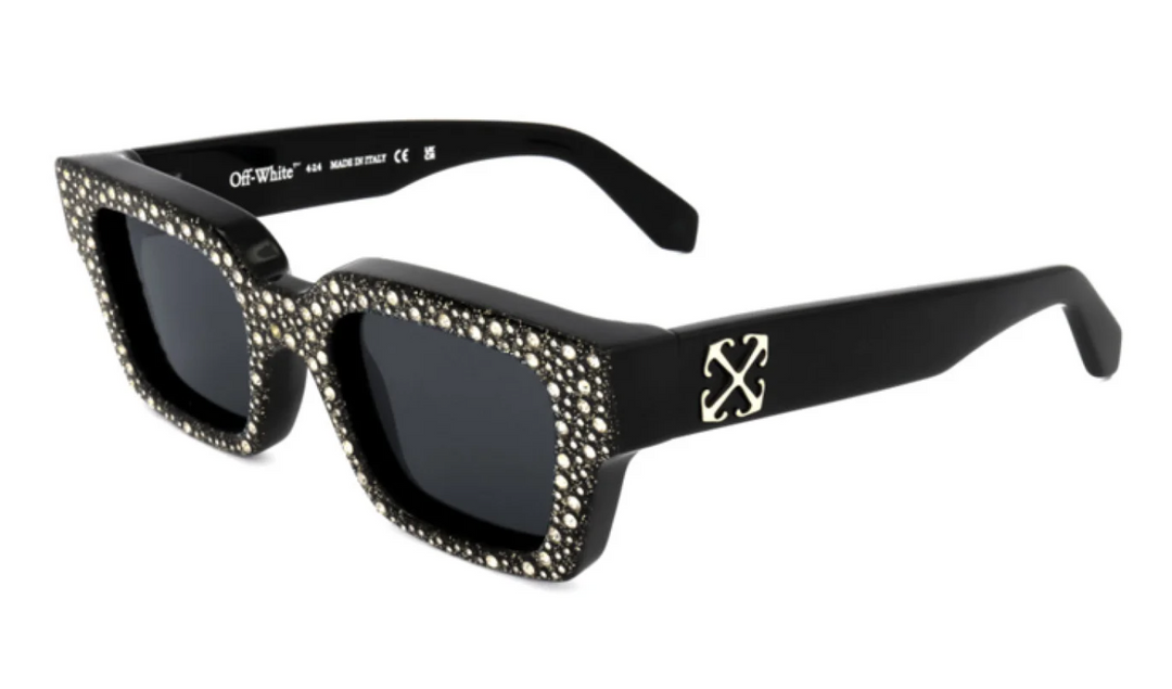 Off White Virgil Sunglasses in Black Crystal