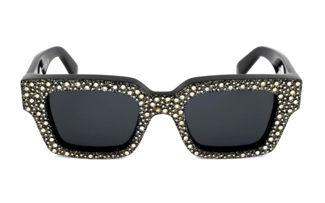 Off White Virgil Sunglasses in Black Crystal