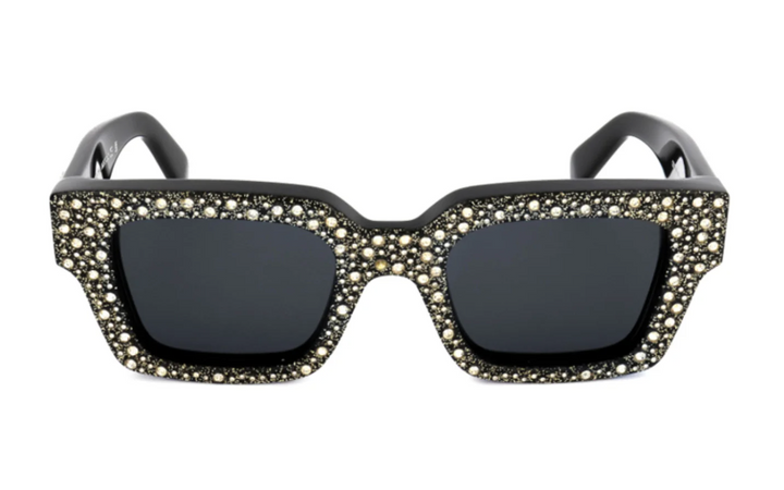 Off White Virgil Sunglasses in Black Crystal