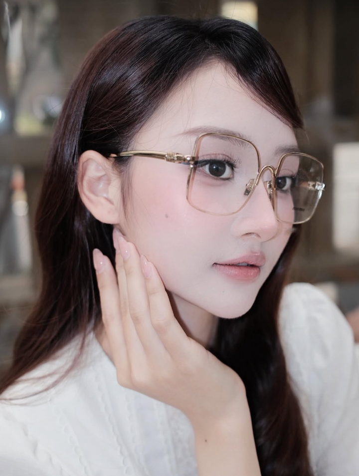 Miu Miu MU51YV Silver Oversized Square Eyeglasses Frames