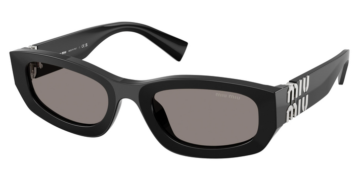 Miu Miu MU B04S Black Grey Rectangular Sunglasses