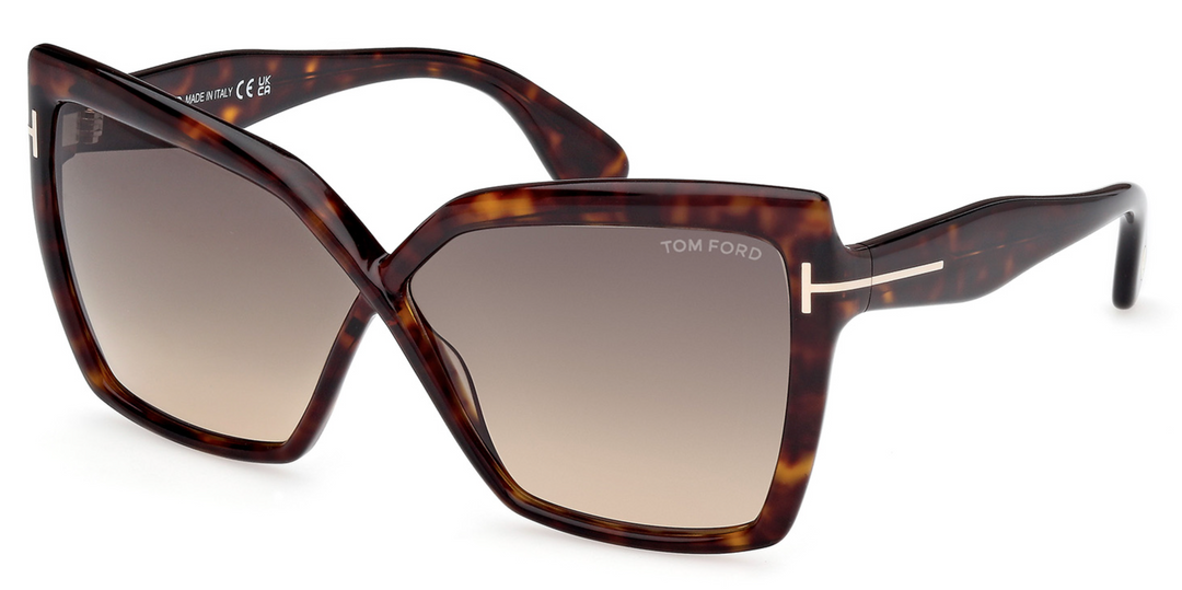 Tom Ford Fiore FT1195 Butterfly Sunglasses in Havana Brown