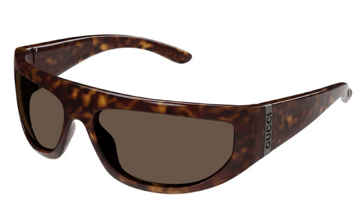 Gucci GG1574S Mask Sunglasses in Havana Brown