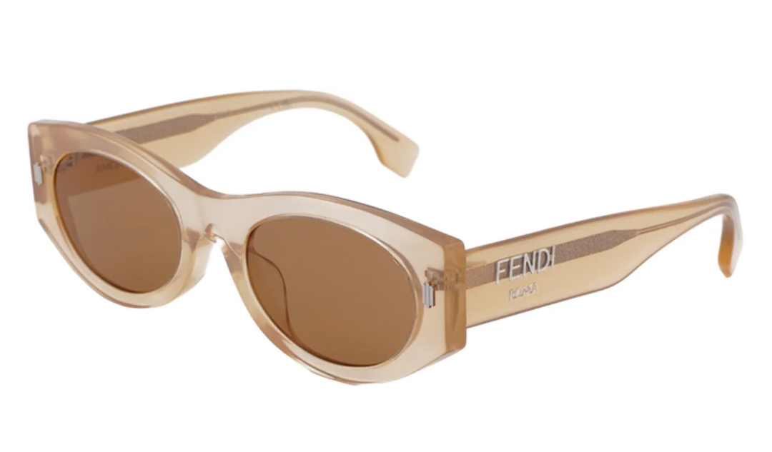 Fendi Roma FE40125F Sunglasses in Beige Transparent