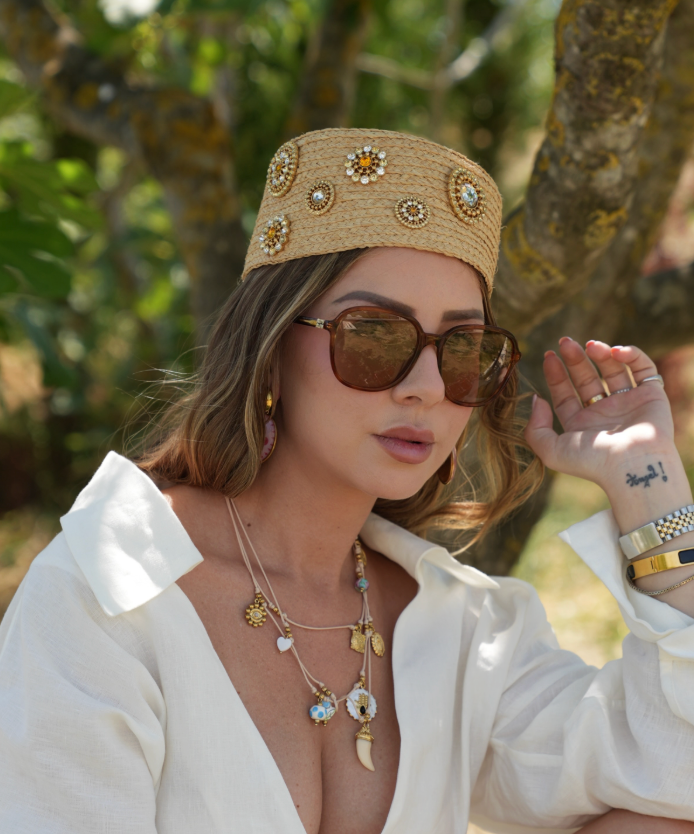 Miu Miu MU B01S Oversized Havana Sunglasses