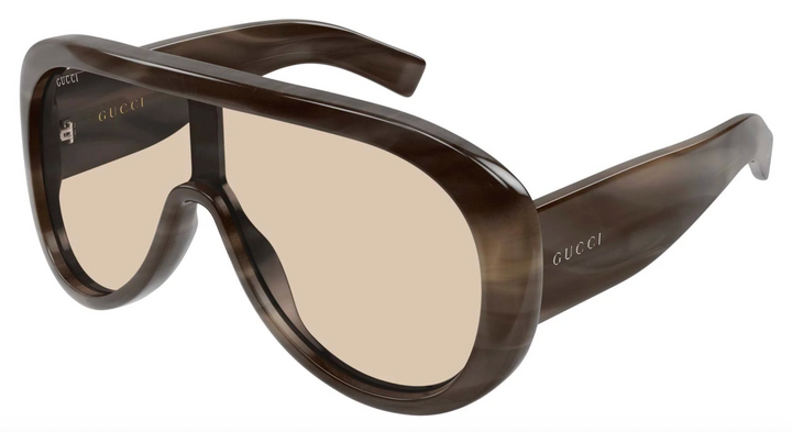 Gucci GG2164S Oversized Aviator Sunglasses in Brown
