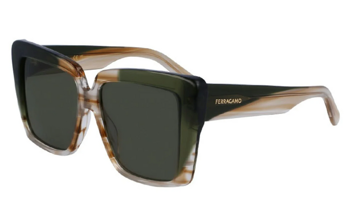 Salvatore Ferragamo SF1060SN Sunglasses in Striped Honey