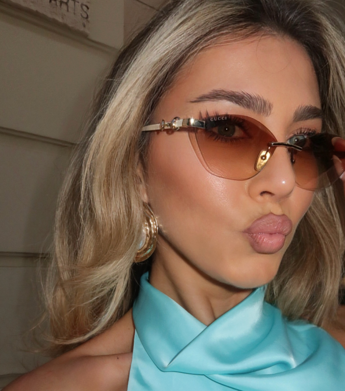 Gucci GG1220S Gafas de sol de aviador con monograma verde