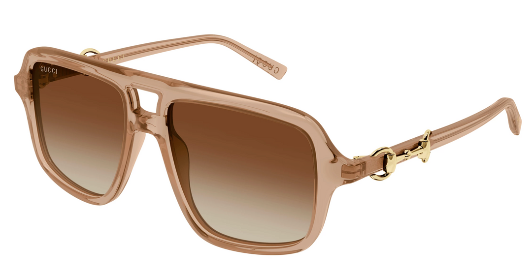 Gucci GG1220S Gafas de sol de aviador con monograma verde
