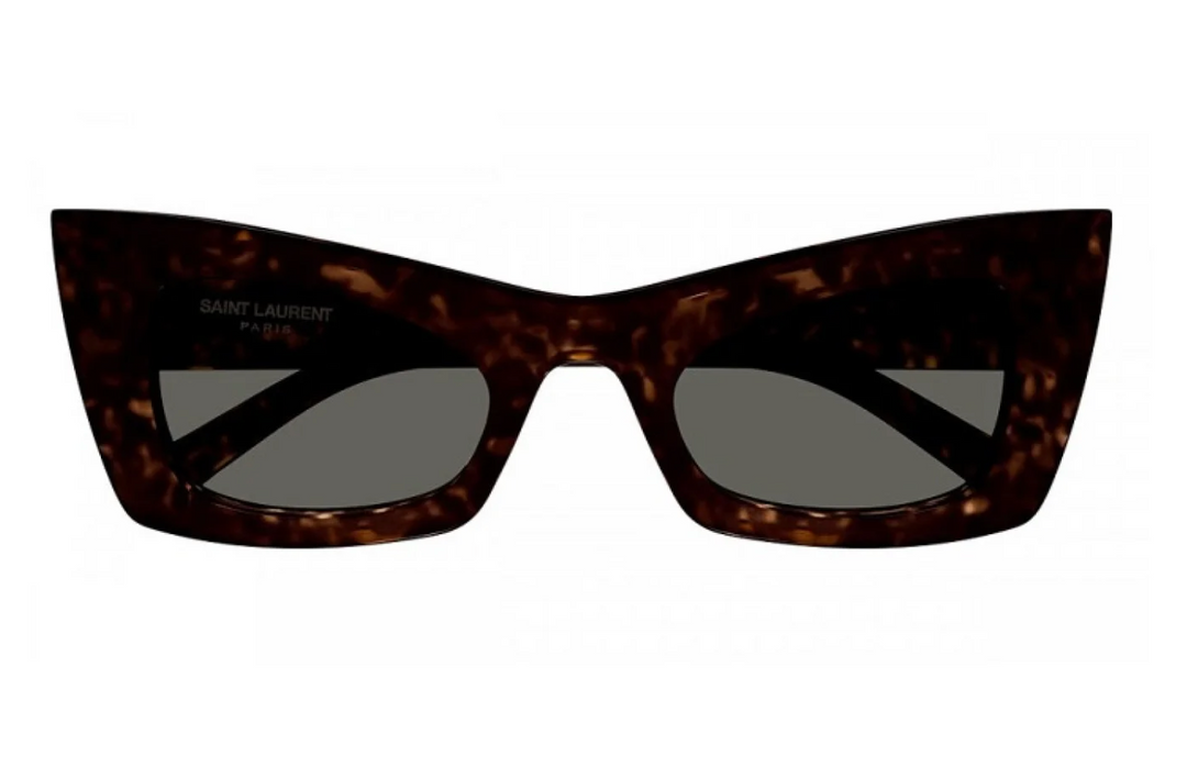 Saint Laurent Gafas de sol estilo aviador clásicas en negro con logo metálico 11M