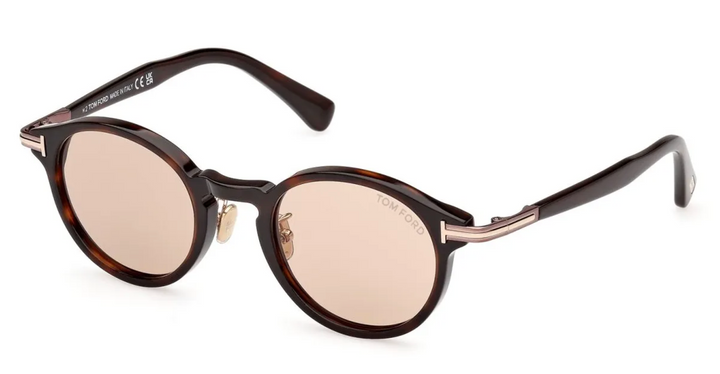 Tom Ford FT1150-D Havana Brown Round Sunglasses - Designer Daydream