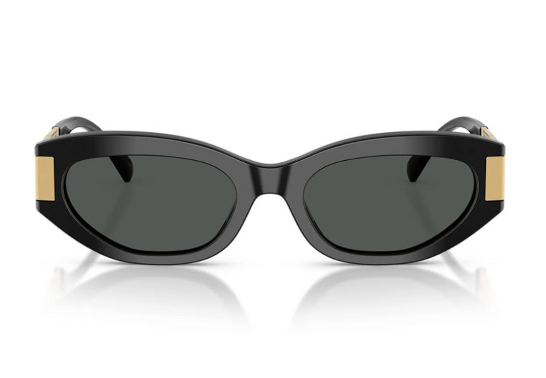 VE4501 Greca Cat Eye Sunglasses in Black