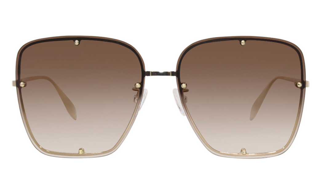 AM0364S Oversized Square Sunglasses in Brown
