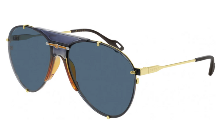 Gafas de sol unisex con logo de aviador Gucci GG0740S en gris 
