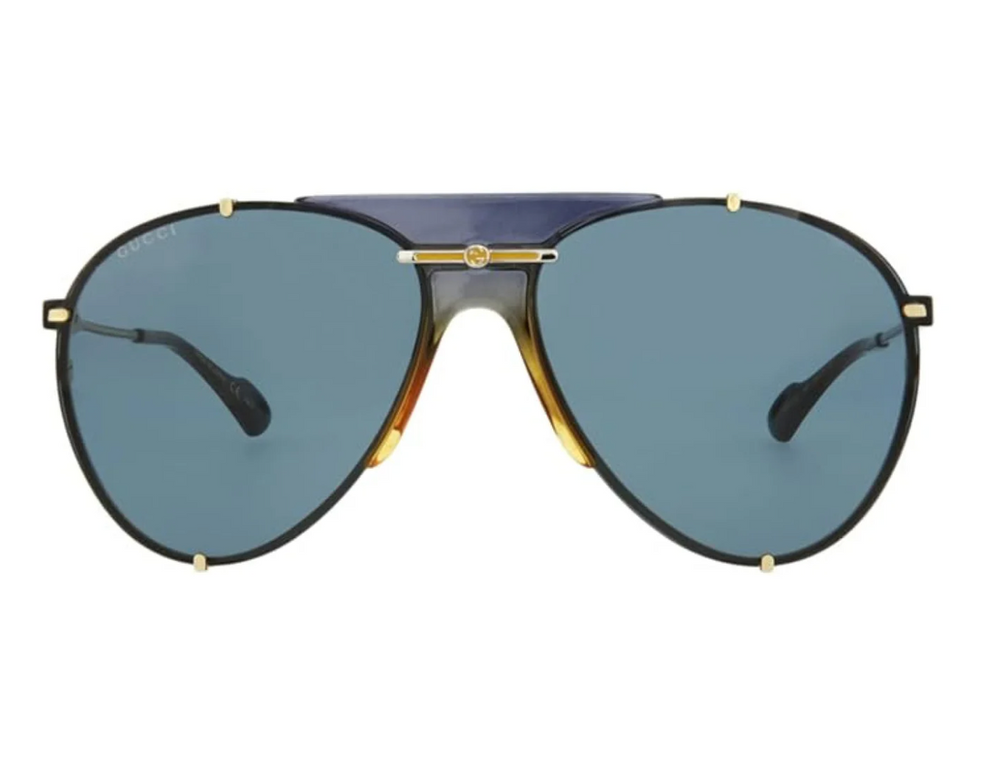 Gafas de sol unisex con logo de aviador Gucci GG0740S en gris 