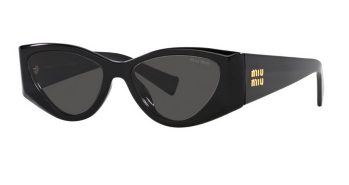 Miu Miu MU06YS Black Gold Cat Eye Sunglasses