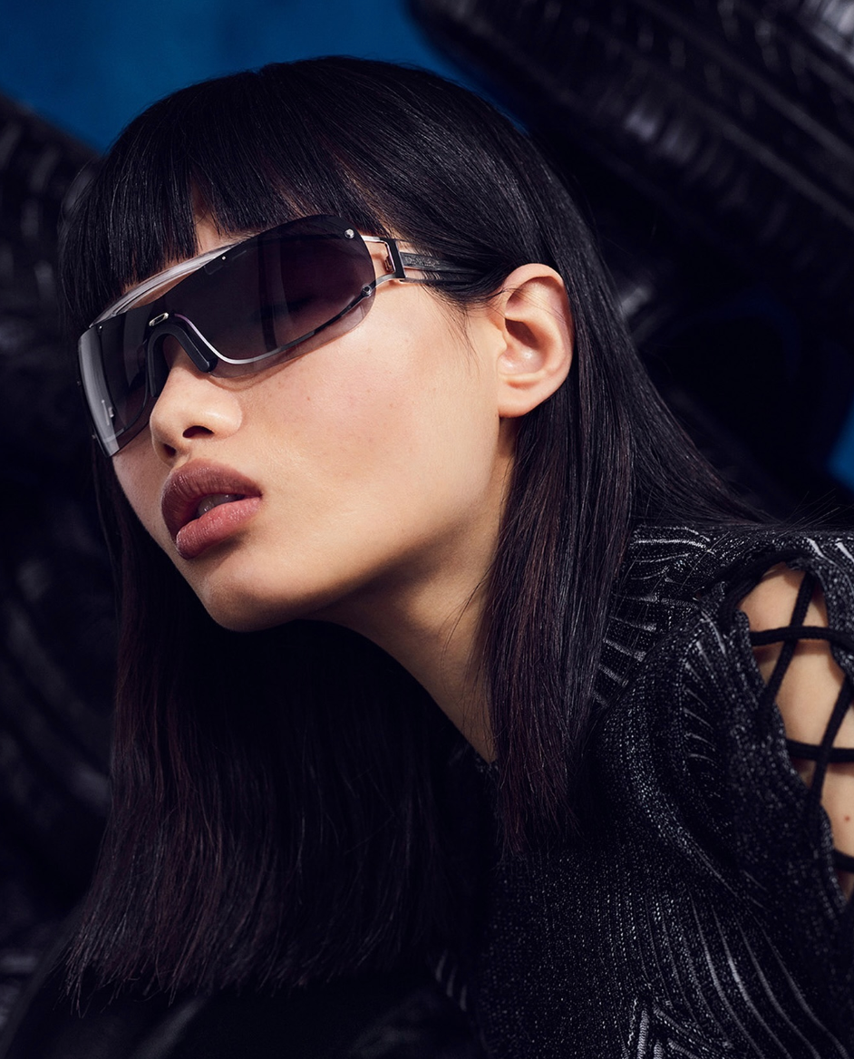 Off White Big Wharf Mask Sunglasses in Grey