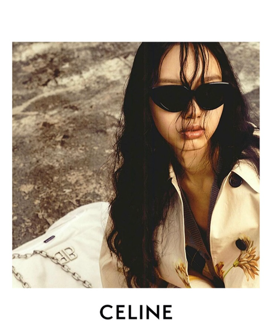 Celine CL40286I Black 3 Dots Cat Eye Sunglasses