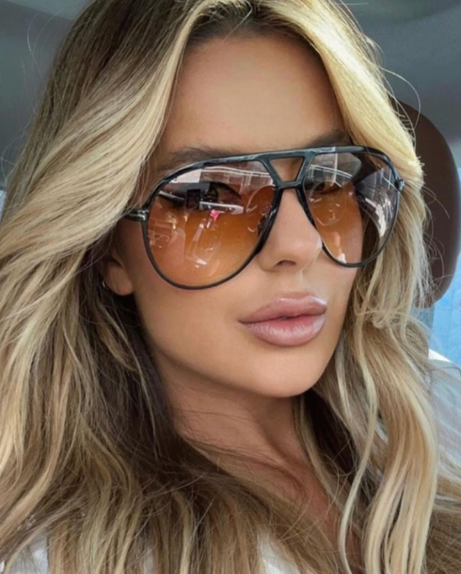 Tom Ford Xavier FT1060 Oversized Aviator Sunglasses in Black