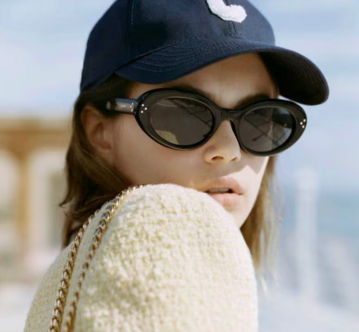 Celine CL40193I 3 Dots Black Cat Eye Sunglasses