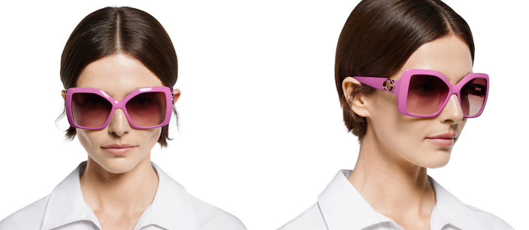 Gafas de sol con montura gruesa en marrón Gucci GG1338SK