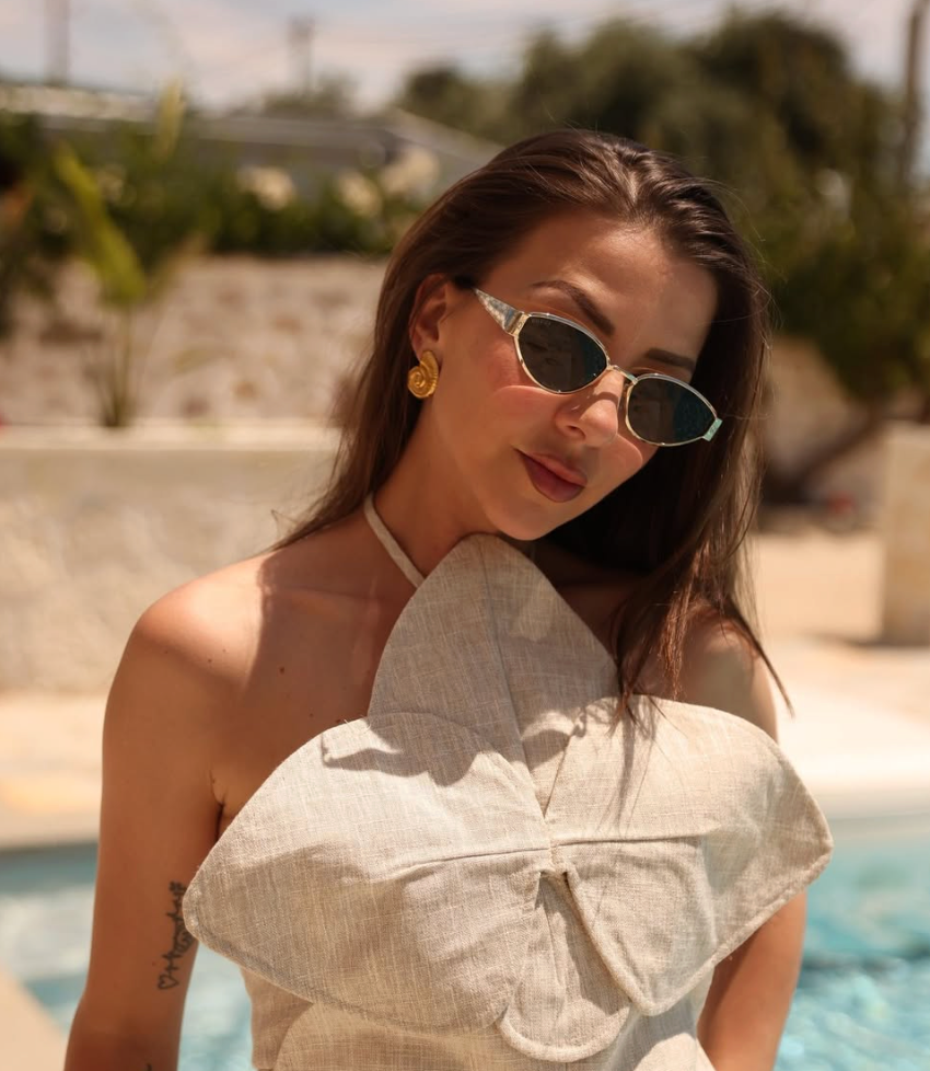 Gafas de sol con montura gruesa en marrón Gucci GG1338SK