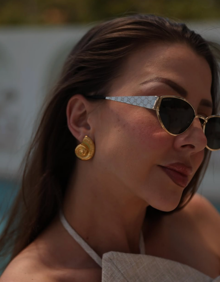 Gafas de sol con montura gruesa en marrón Gucci GG1338SK