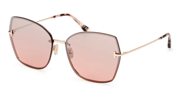 Tom Ford Nickie FT1107 Sunglasses in Mirror Rose