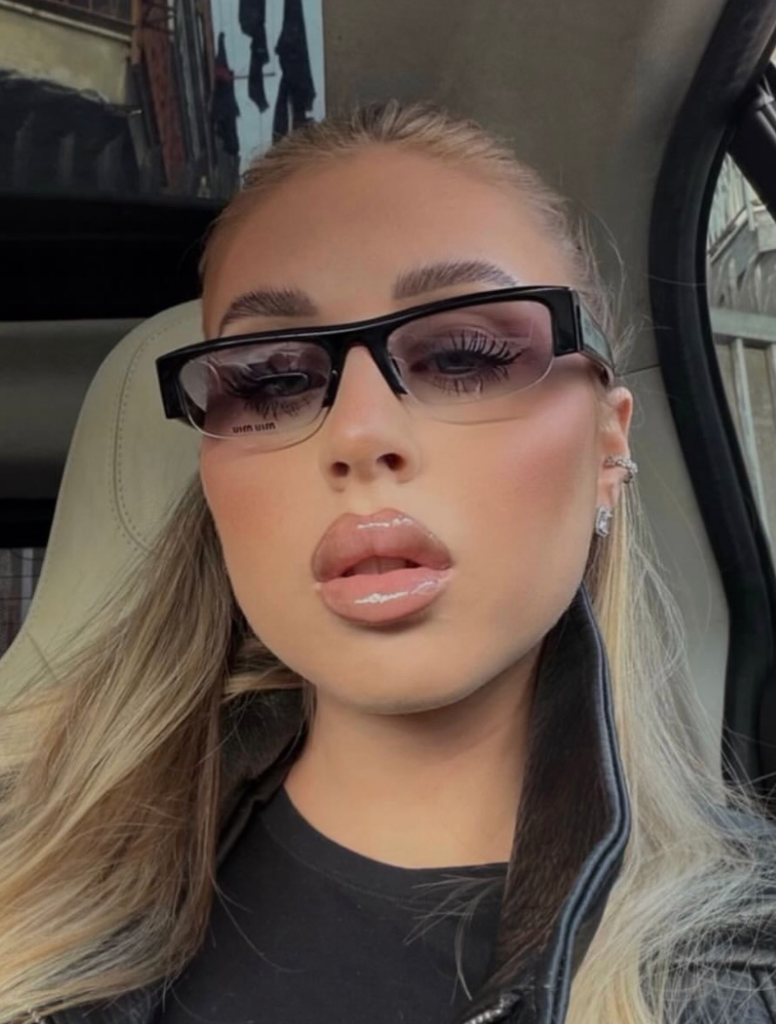 Miu Miu MU B07S Black Bluelight Sunglasses