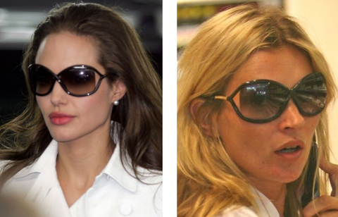 Tom Ford Whitney FT0009 polarized sunglasses with black and green-tinted lenses