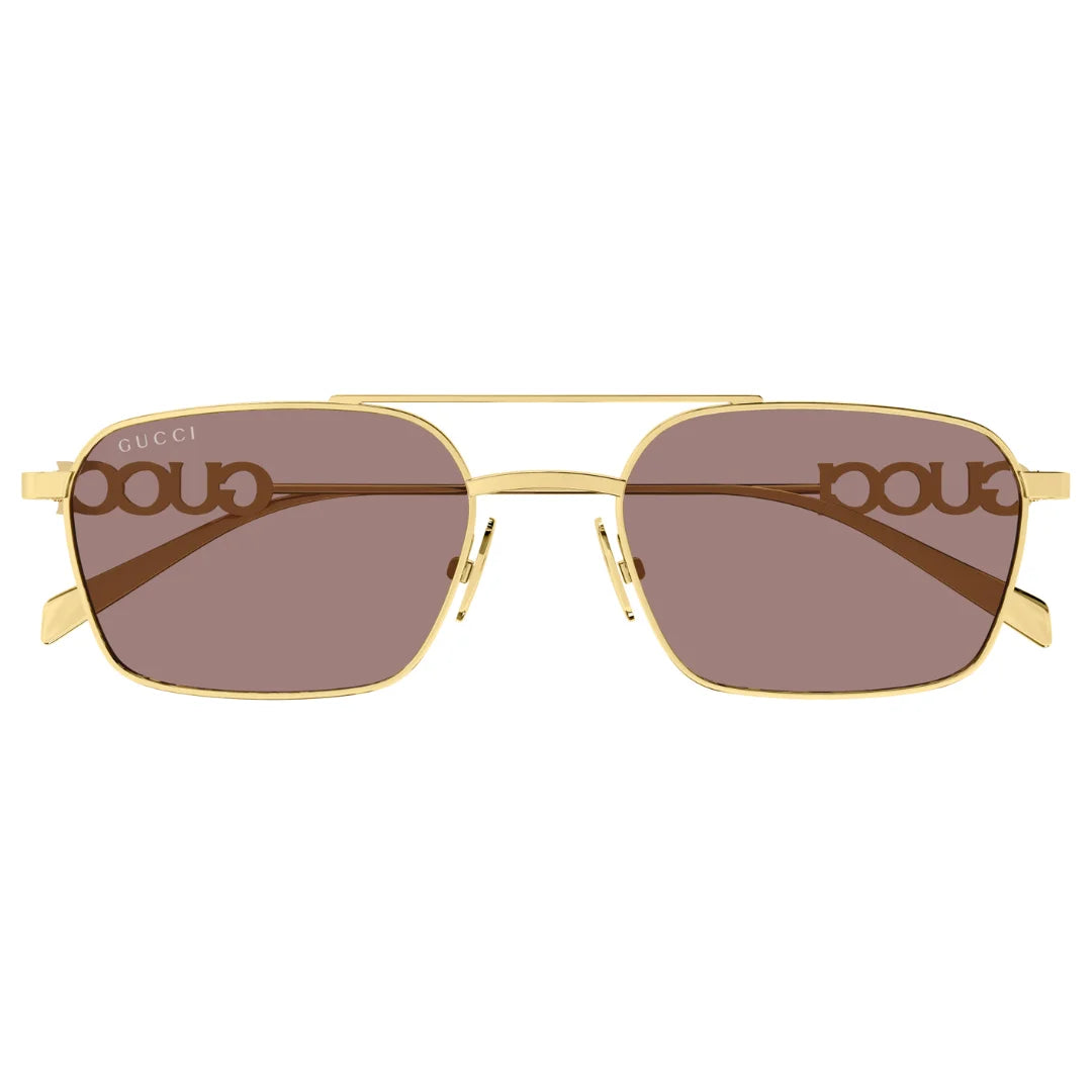 Gucci GG1804S Gold Violet Aviator Sunglasses